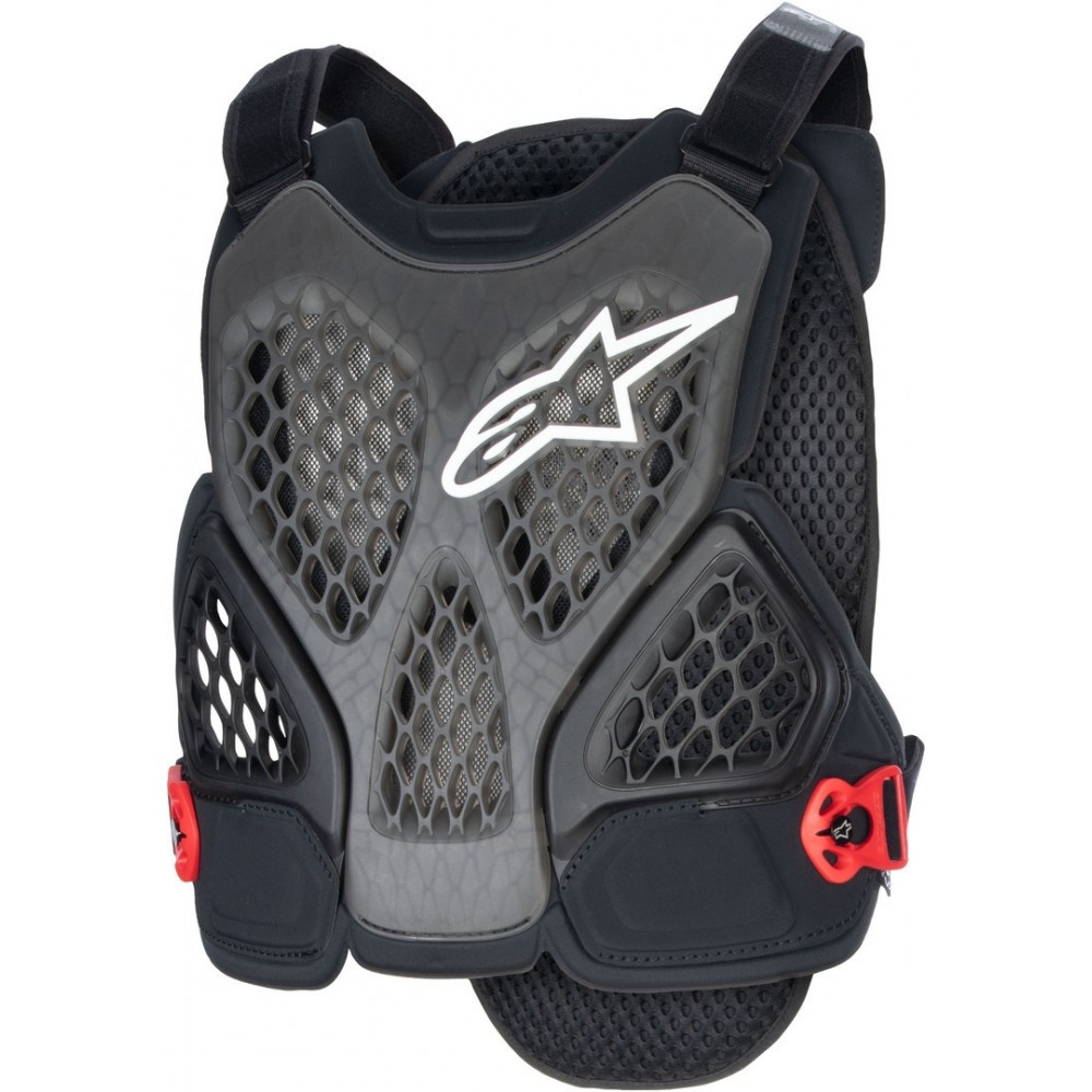 ALPINESTARS A-6 CHEST PROTECTOR BLACK ANTHRACITE RED XS/S
