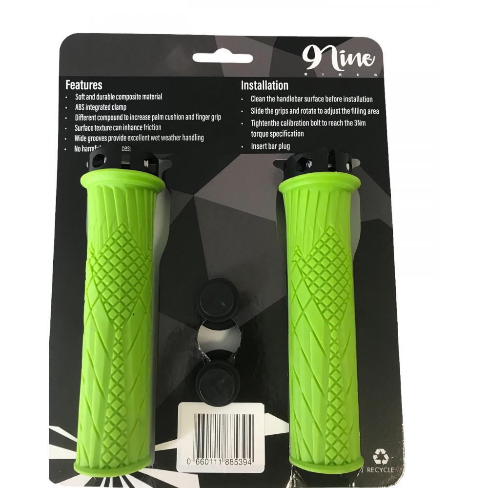 9Nine Silicone Lock on Grip-Green