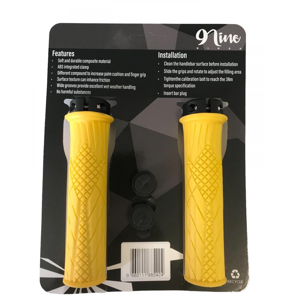 9Nine Silicone Lock on Grip-Yellow