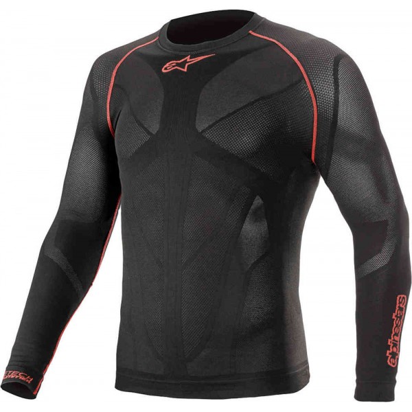 ALPINESTARS RIDE TECH V2 TOP LONG SLEEVE SUMMER BLACK RED M/