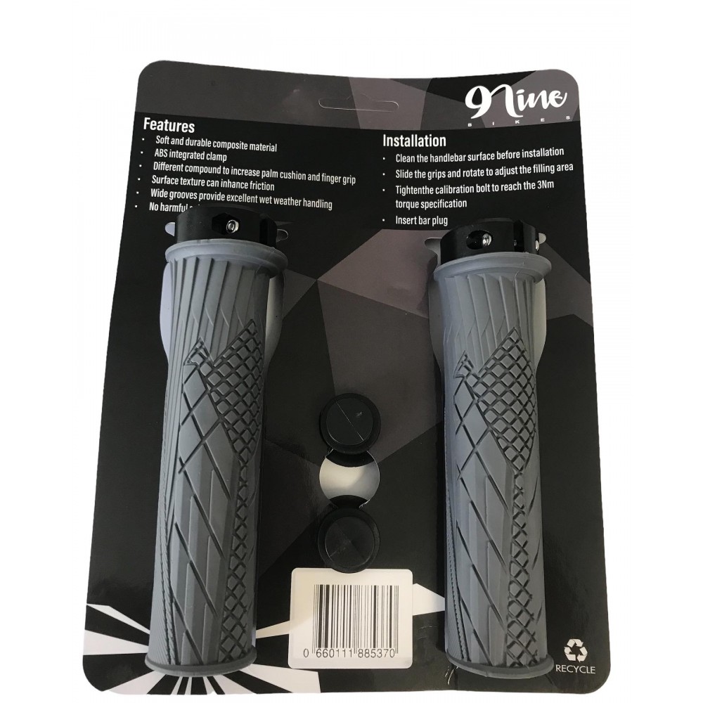 9Nine Silicone Lock on Grip-Grey