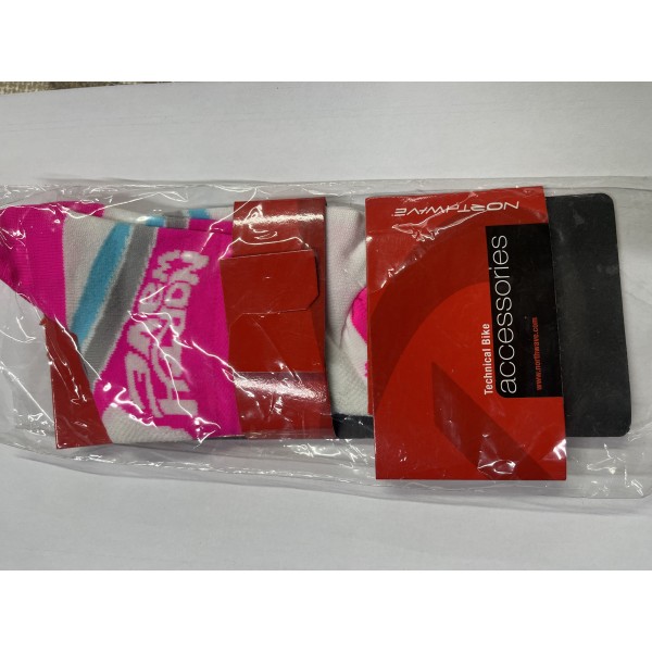 Northwave Wave Socks Wht/Fuchsia M
