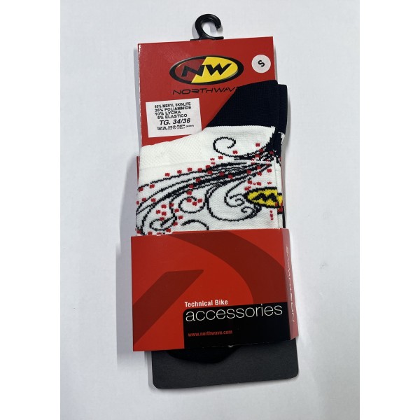 Northwave Fizzy SocksWht/Blk M