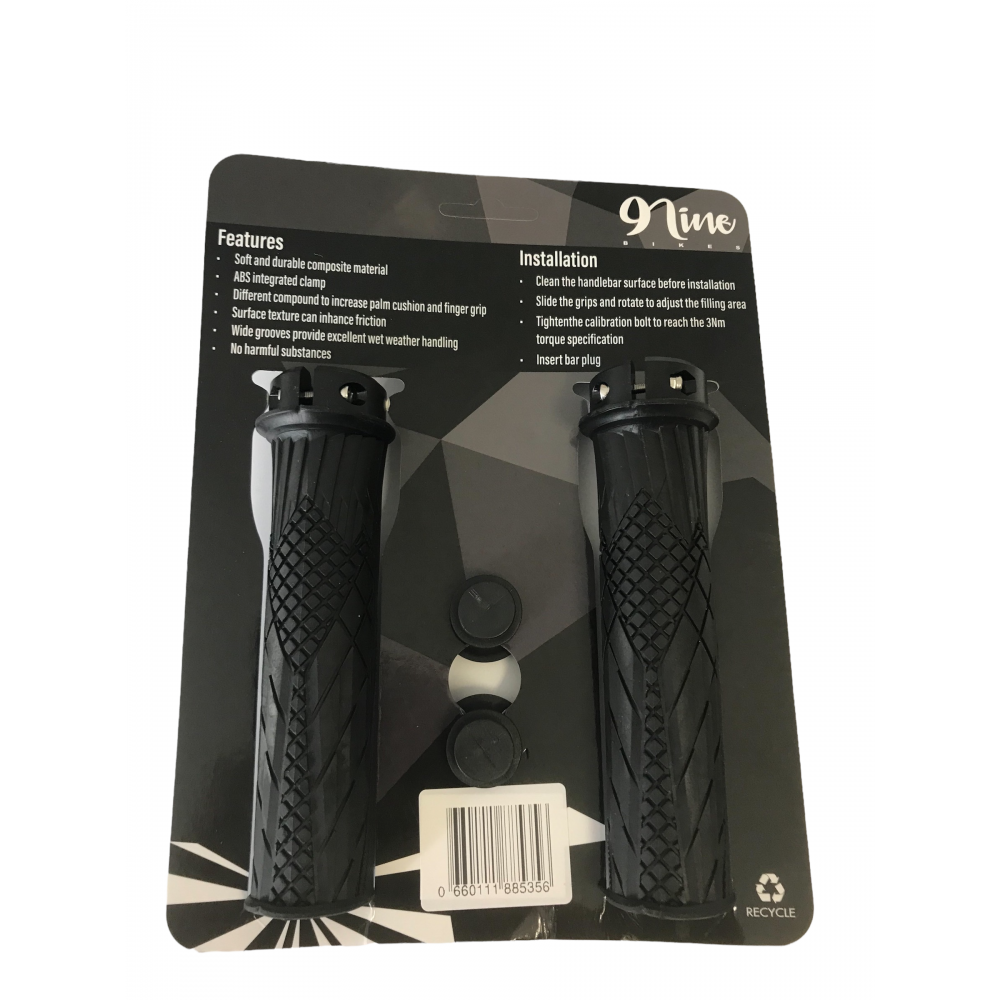 9Nine Silicone Lock on Grip-Black