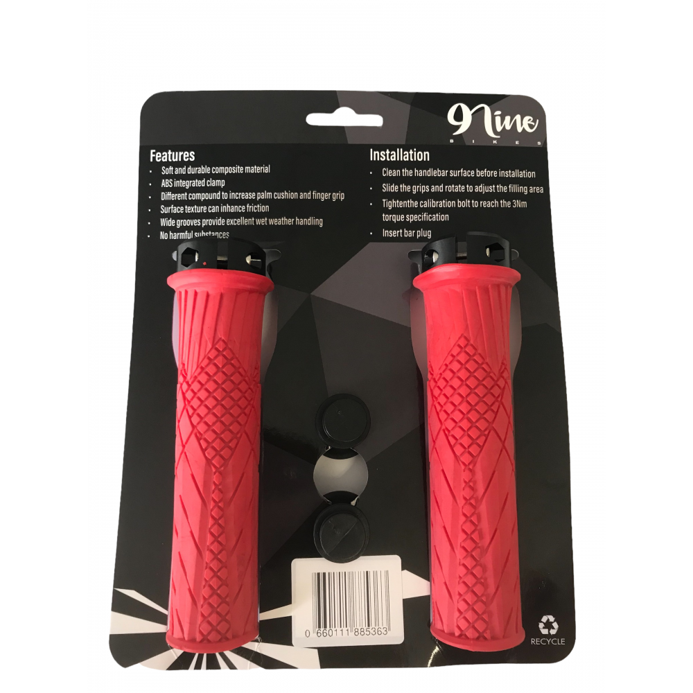 9Nine Silicone Lock on Grip-Red