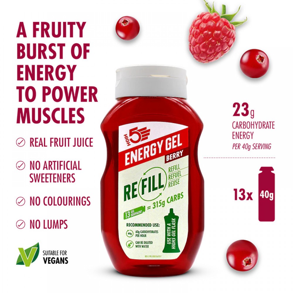 High 5 Energy Gel - Berry Refill 550g