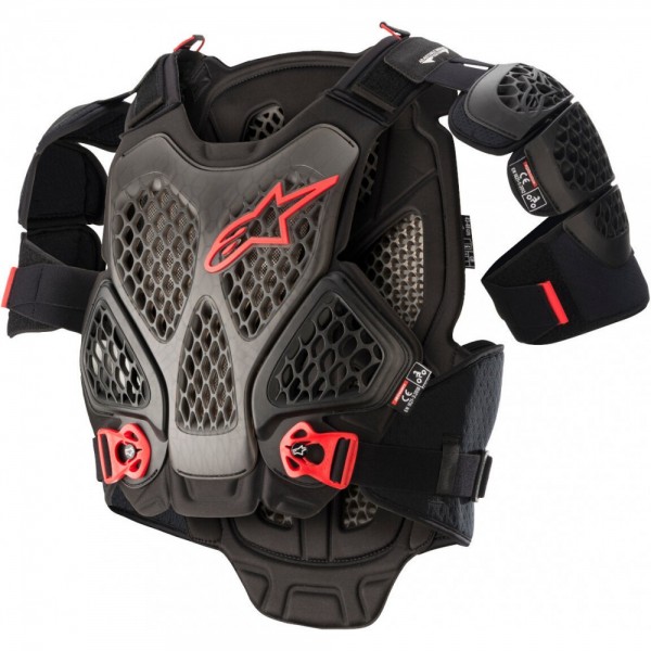 ALPINESTARS A-6 CHEST PROTECTOR BLACK ANTH RED XL/XXL