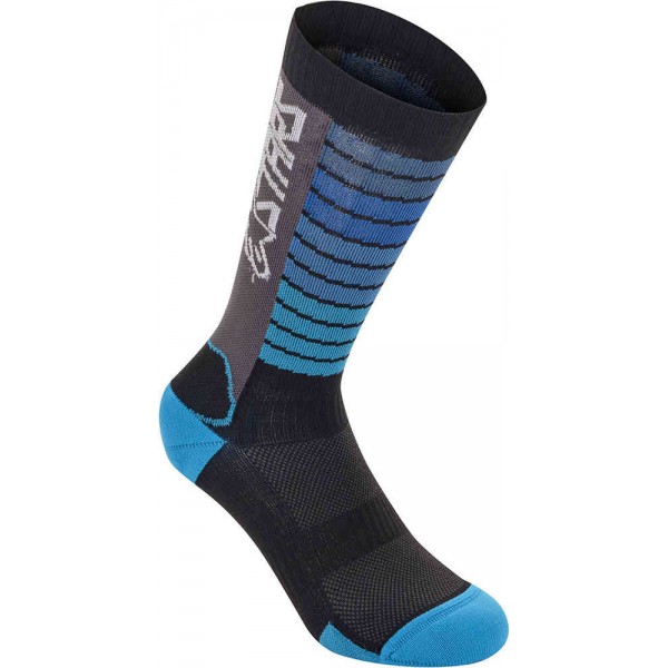 ALPINESTARS DROP SOCKS 22 BLACK AQUA   L