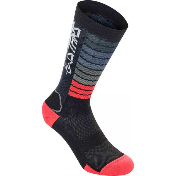 ALPINESTARS DROP SOCKS 22 BLACK BRIGHT RED   L