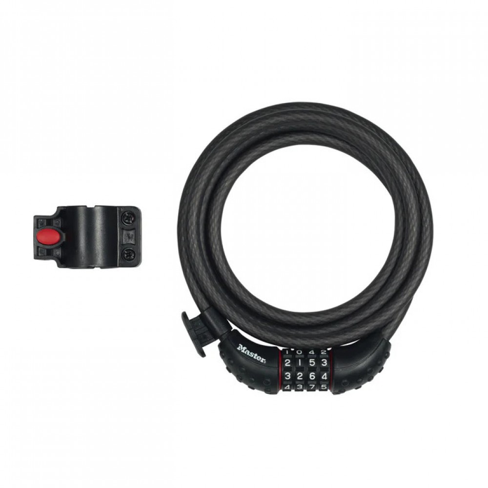 Master Lock 8120 Combi Lock 10mm x 1.8m - Black