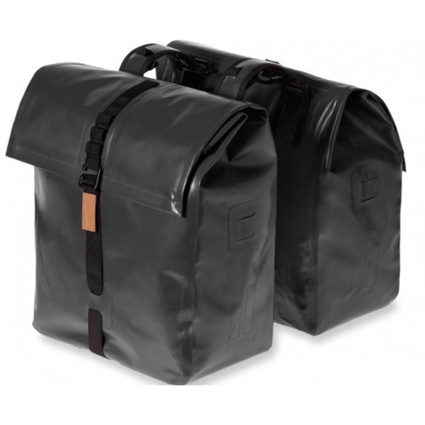 Basil urban Dry Double Pannier Black/50L