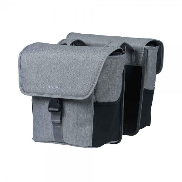 Basil Go Double Pannier Grey/32L