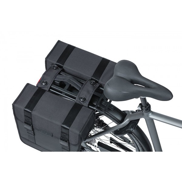 Basil Tour Waterproof Double Pannier Black/28L