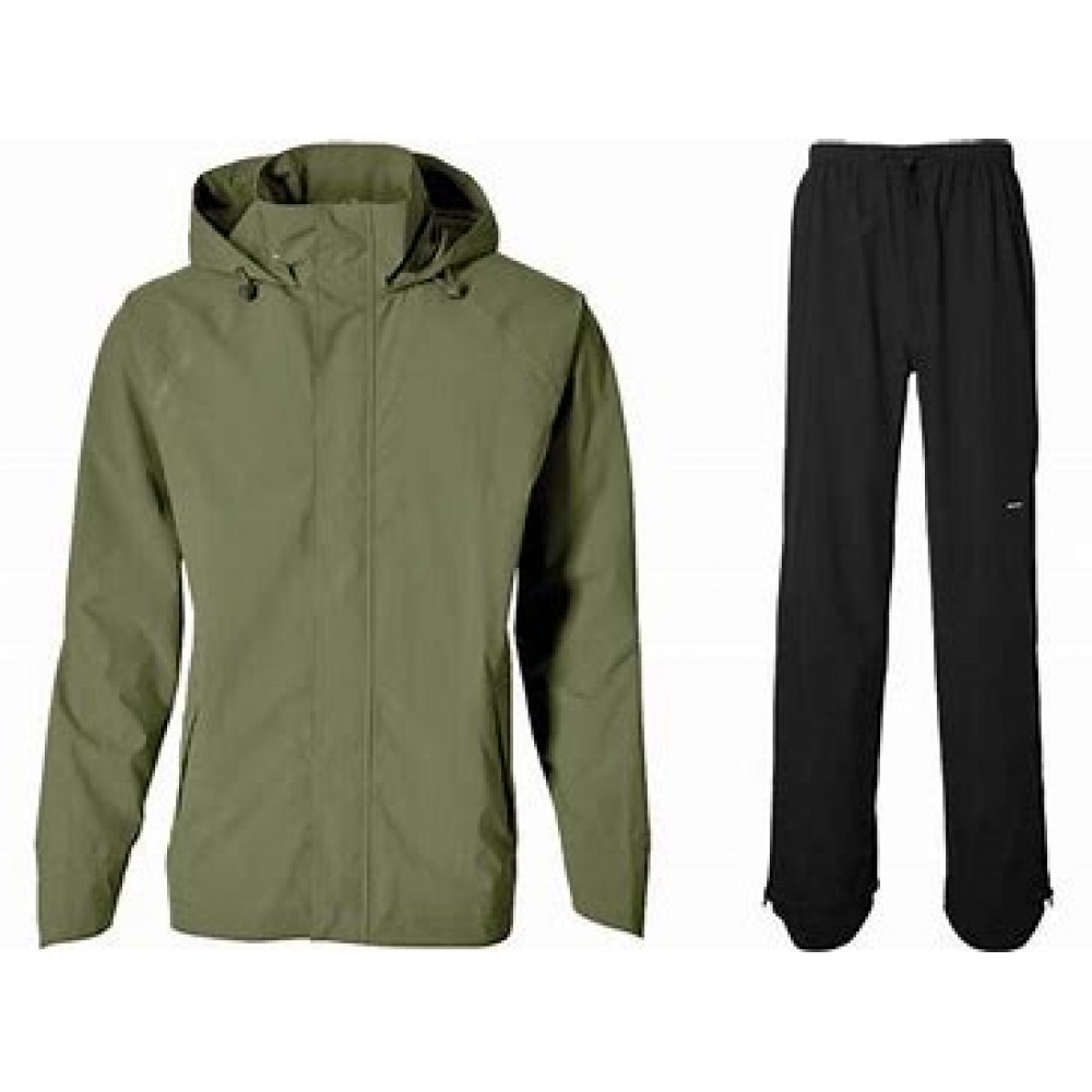 Basil Hoga Unisex Rain Suit Olive Green/M