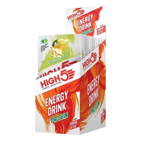 High 5 Energy Drink with Protein - Citrus / 12 x 47g Sachets