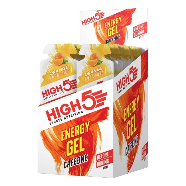 High 5 Energy Gel Caffeine - Orange / 20 x 40g Gels