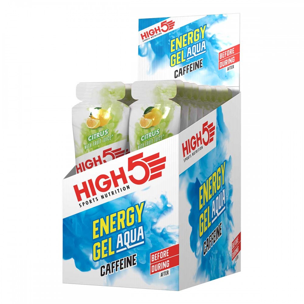 High 5 Energy Gel Aqua Caffeine - Citrus / 20 x 66g Gels