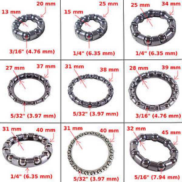 Bearings caged 3/16 (20)