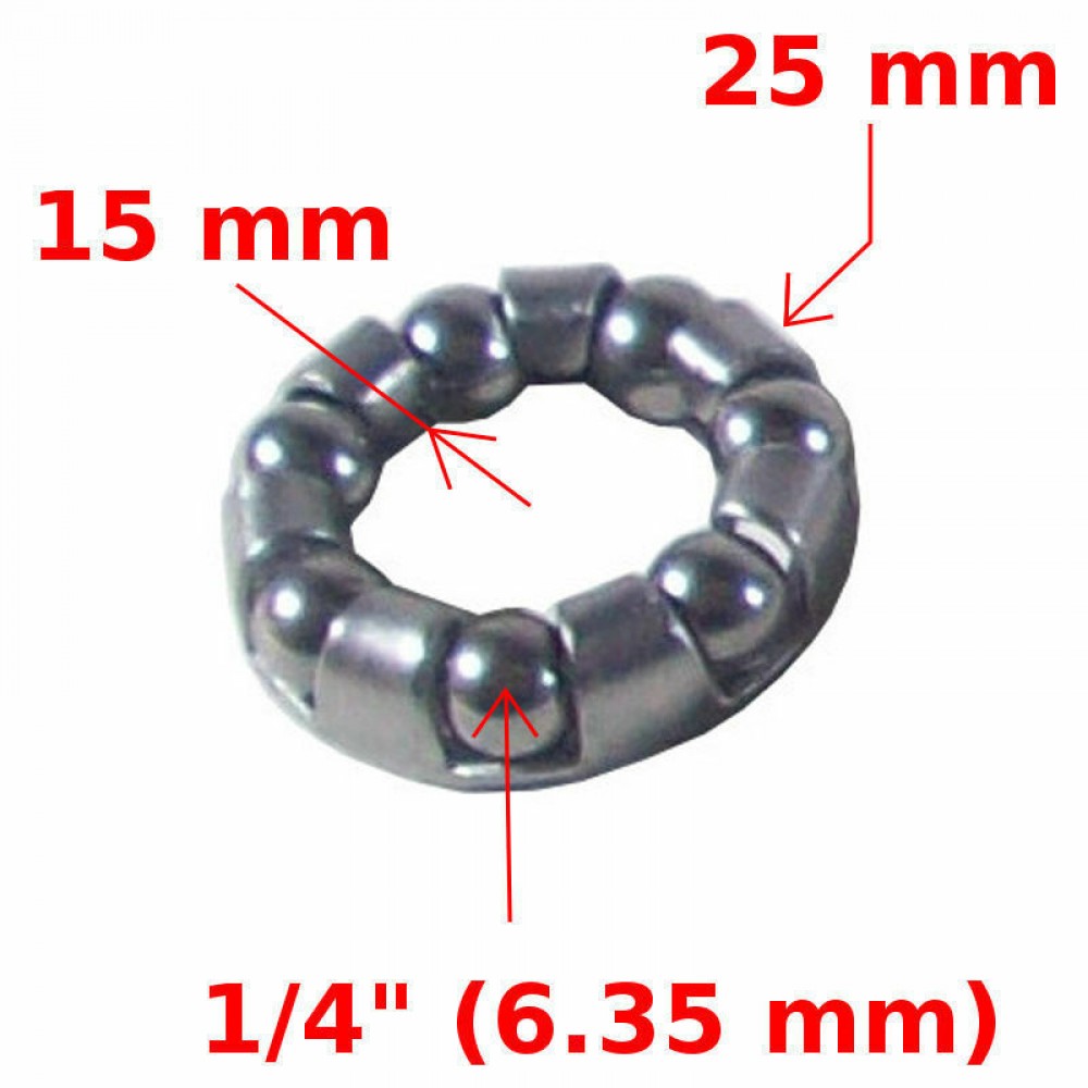 Bearings 7 caged 1/4 (20pack) for hubs