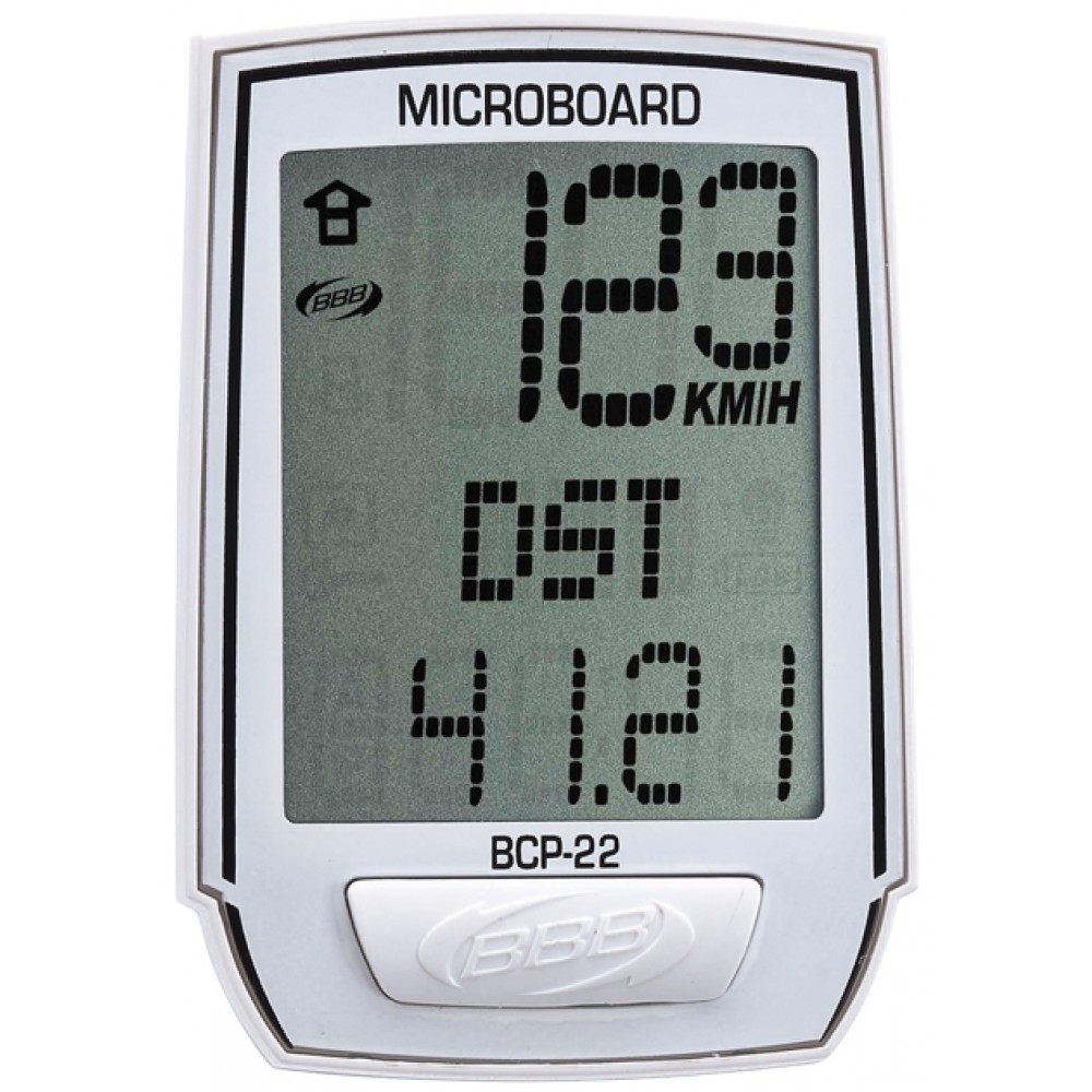 BBB BCP-22 MicroBoard Bike Computer White