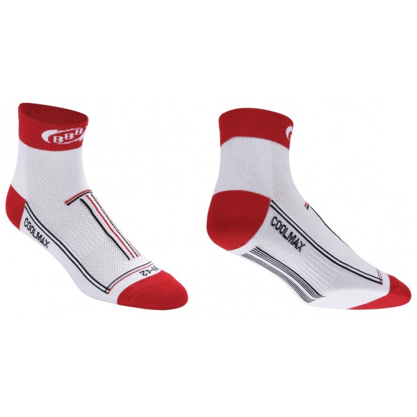BBB BSO-01 TechnoFeet Socks White/Red 39-42