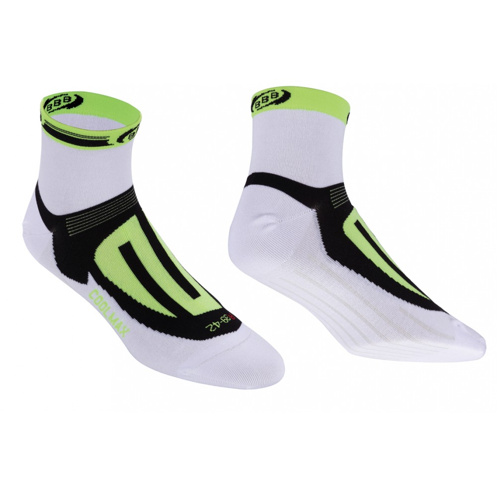 BBB BSO-04 ErgoFeet Socks Neon Yellow/White 43-46