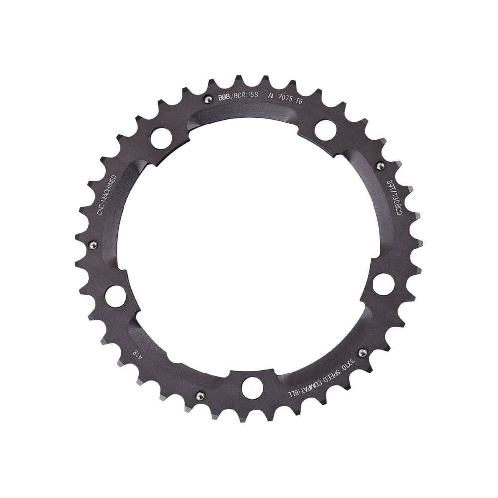 BBB BCR-15S TripleGear 10spd Chainring Black 39T/130BCD