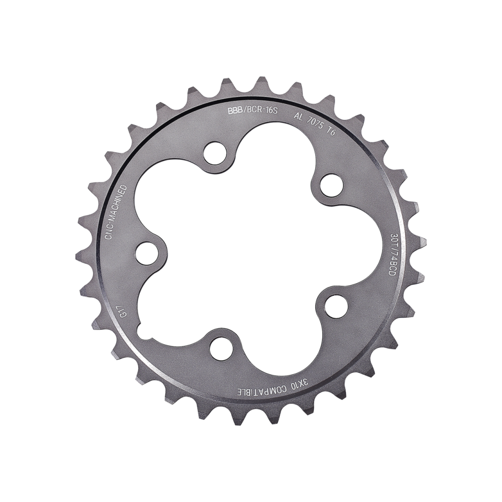 BBB BCR-16S TripleGear 10spd Chainring Black 30T/74BCD