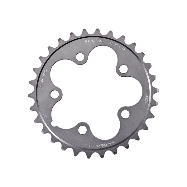BBB BCR-16S TripleGear 10spd Chainring Black 30T/74BCD
