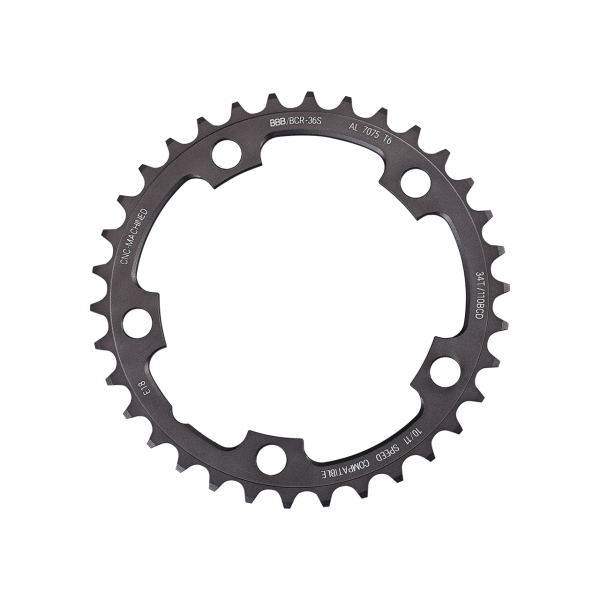 BBB BCR-36s CompactGear Chainring Black 34T/110BCD