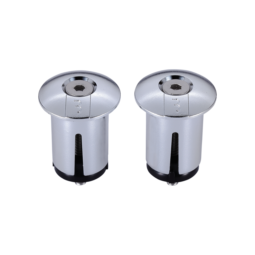 BBB BHT-96 ScrewOn Bar End Plugs Chrome