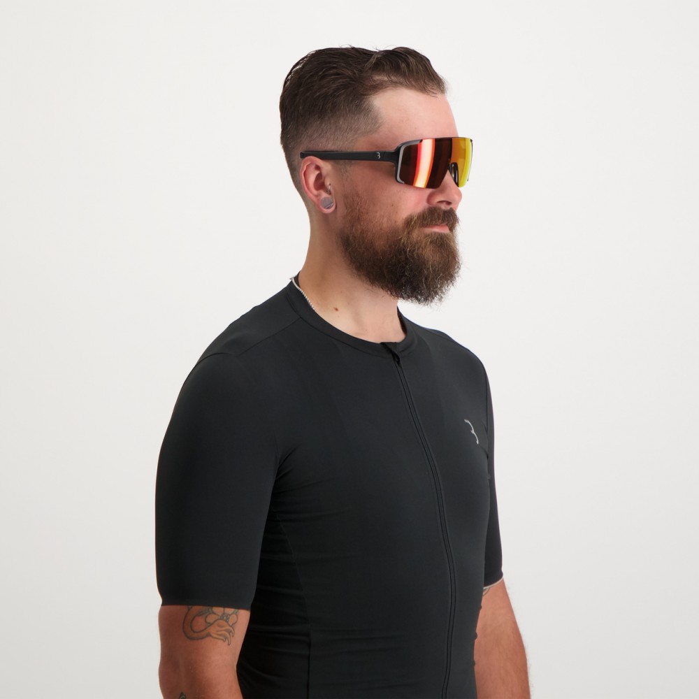 BBB BSG-6905 Chester Glasses Matt Black/Orange Red Mlc