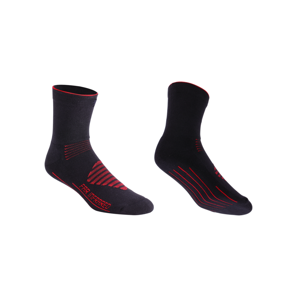 BBB BSO-16 FIRFeet Cycling Socks Black/Red 39-43