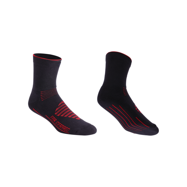 BBB BSO-16 FIRFeet Cycling Socks Black/Red 39-43