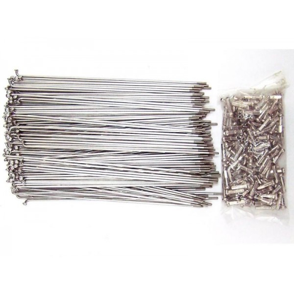 Mach 1 180mm 14g Silver Plain guage Spokes (QTY 50)